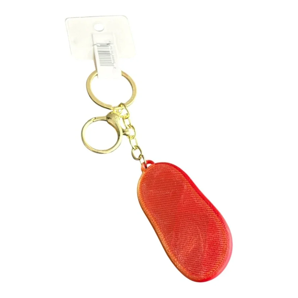 UP Crystal Women's Orange Gold Clog Shoe Charm Key Chain Lobster Clasp 5